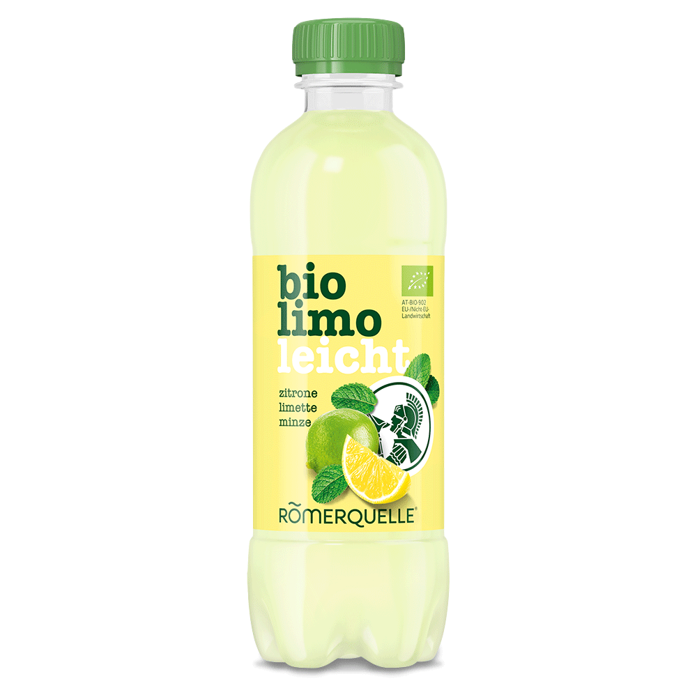 Bild: RÖMERQUELLE Bio Limo Leicht Zitrone Limette Minze 