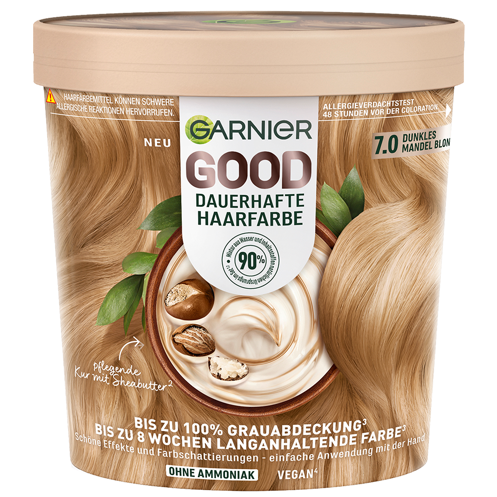 Bild: GARNIER GOOD Dauerhafte Haarfarbe dunkles mandel blond