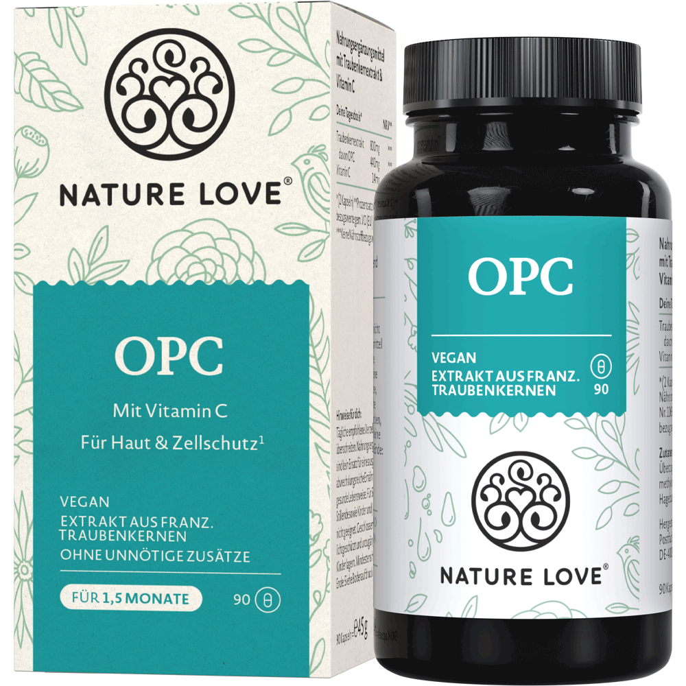 Bild: NATURE LOVE OPC mit Vitamin C 