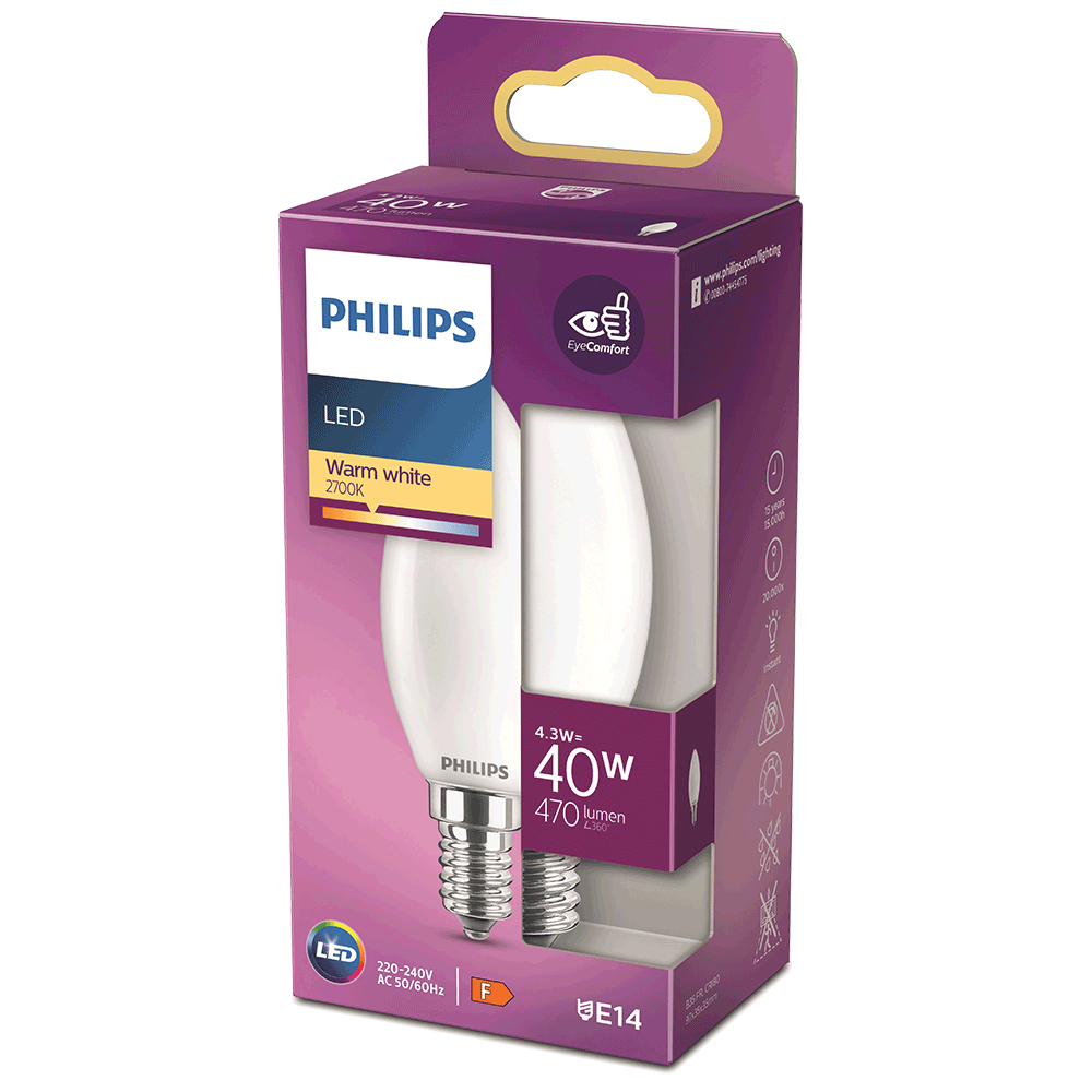 Bild: PHILIPS LED Kerze 40W E14 Matt 