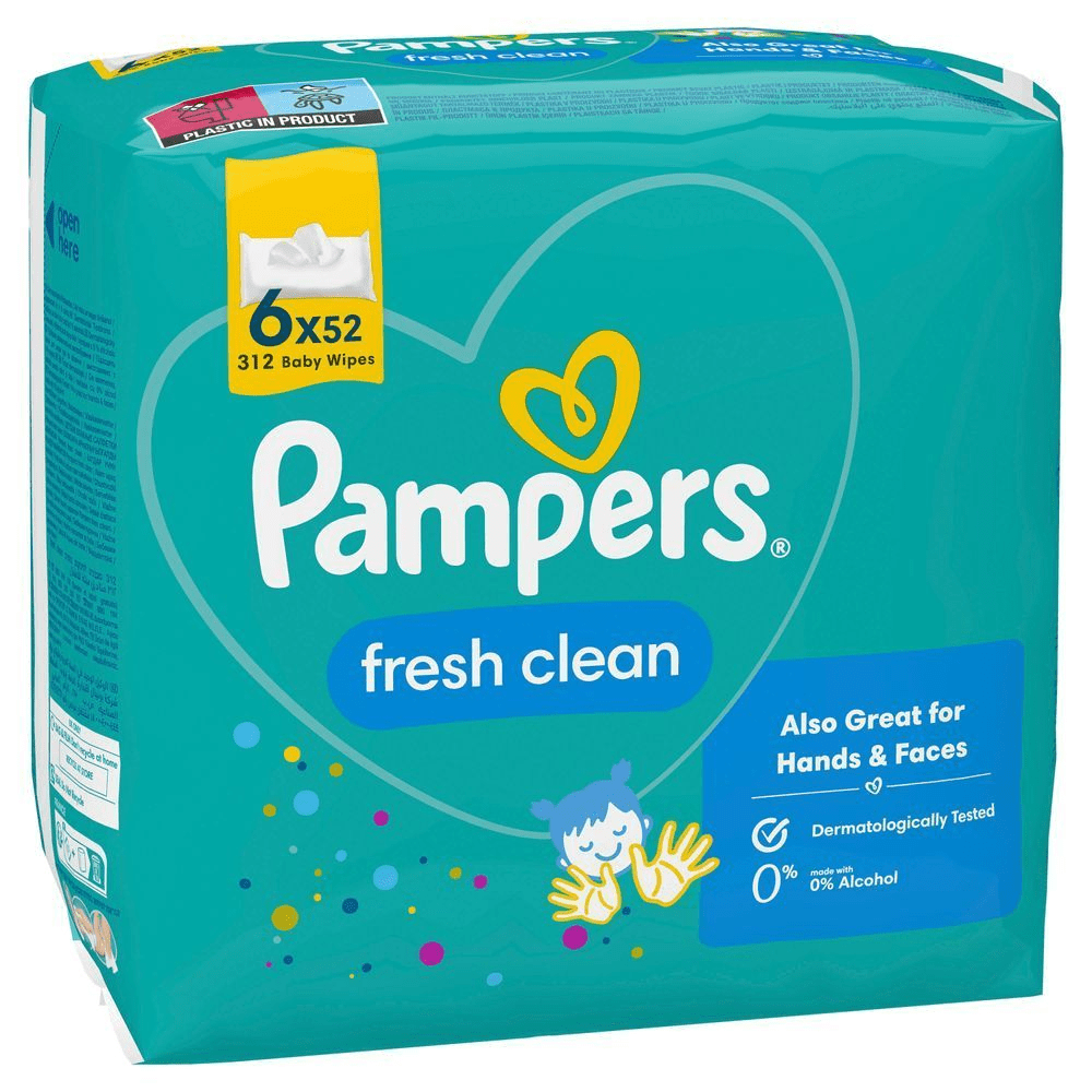 Bild: Pampers Fresh Clean Feuchttücher 6x52 