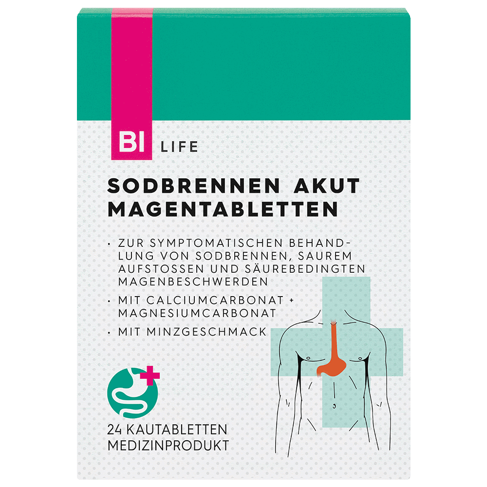 Bild: BI LIFE Sodbrennen Akut Magentabletten 