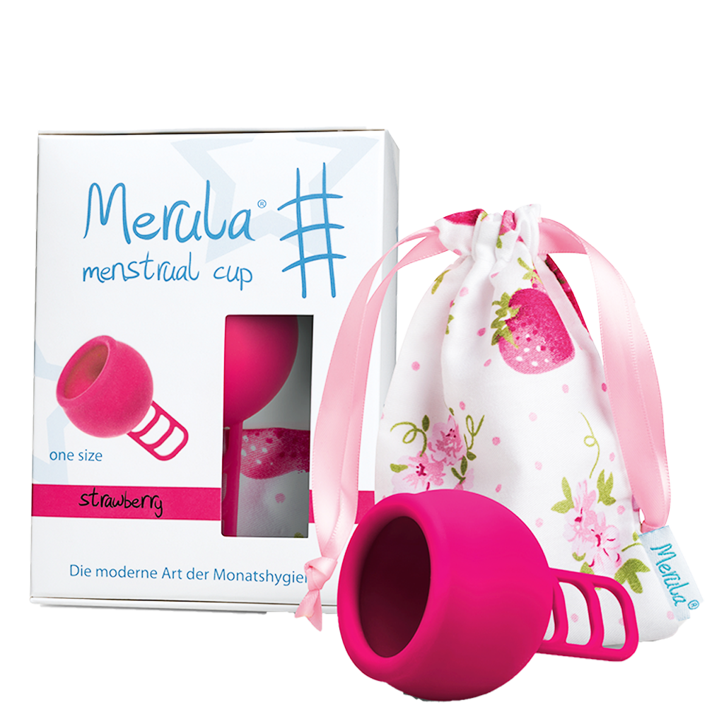 Bild: Merula Cup strawberry Menstruationstasse 