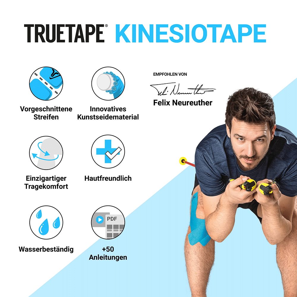 Bild: True Tape Kinesio Tape Vorgeschnitten 