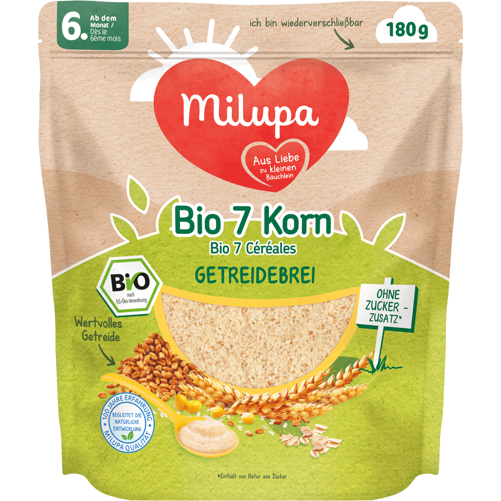 Bild: Milupa BIO Getreidebrei 7 Korn 