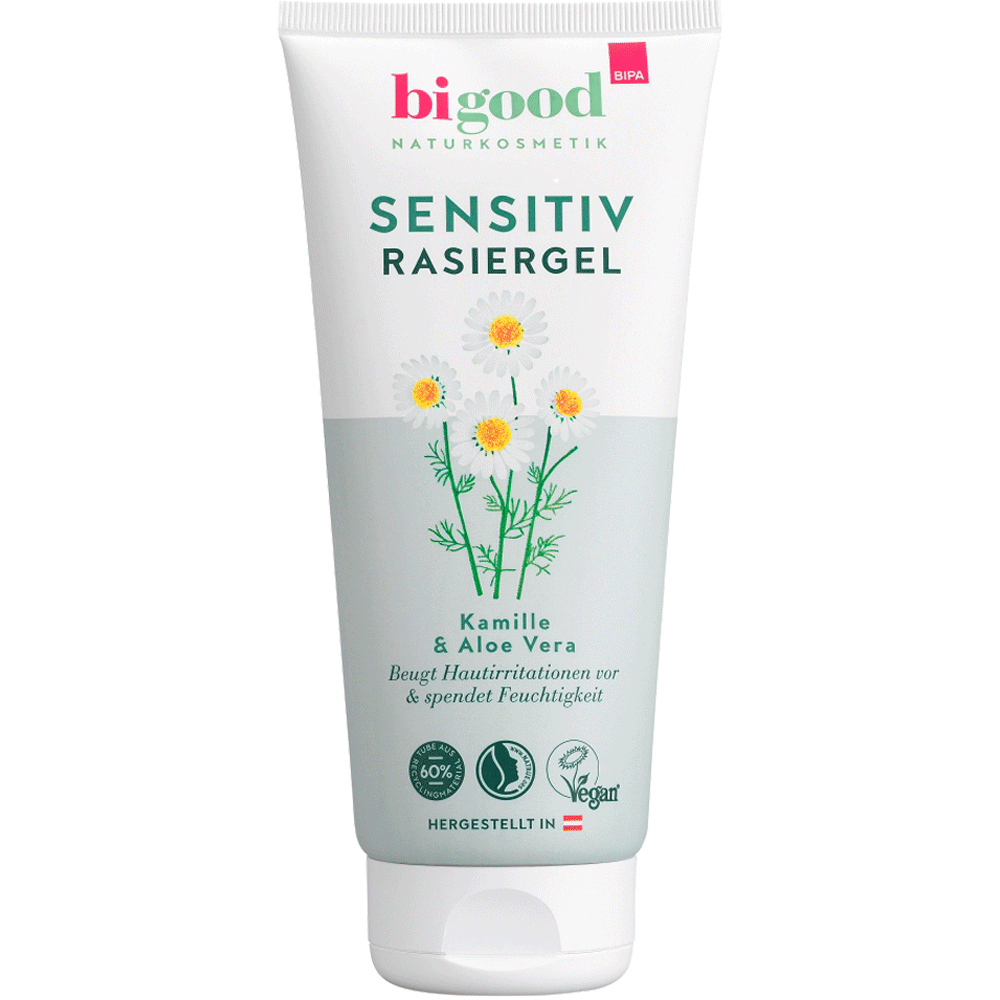 Bild: bi good Sensitiv Rasiergel Kamille & Aloe Vera 