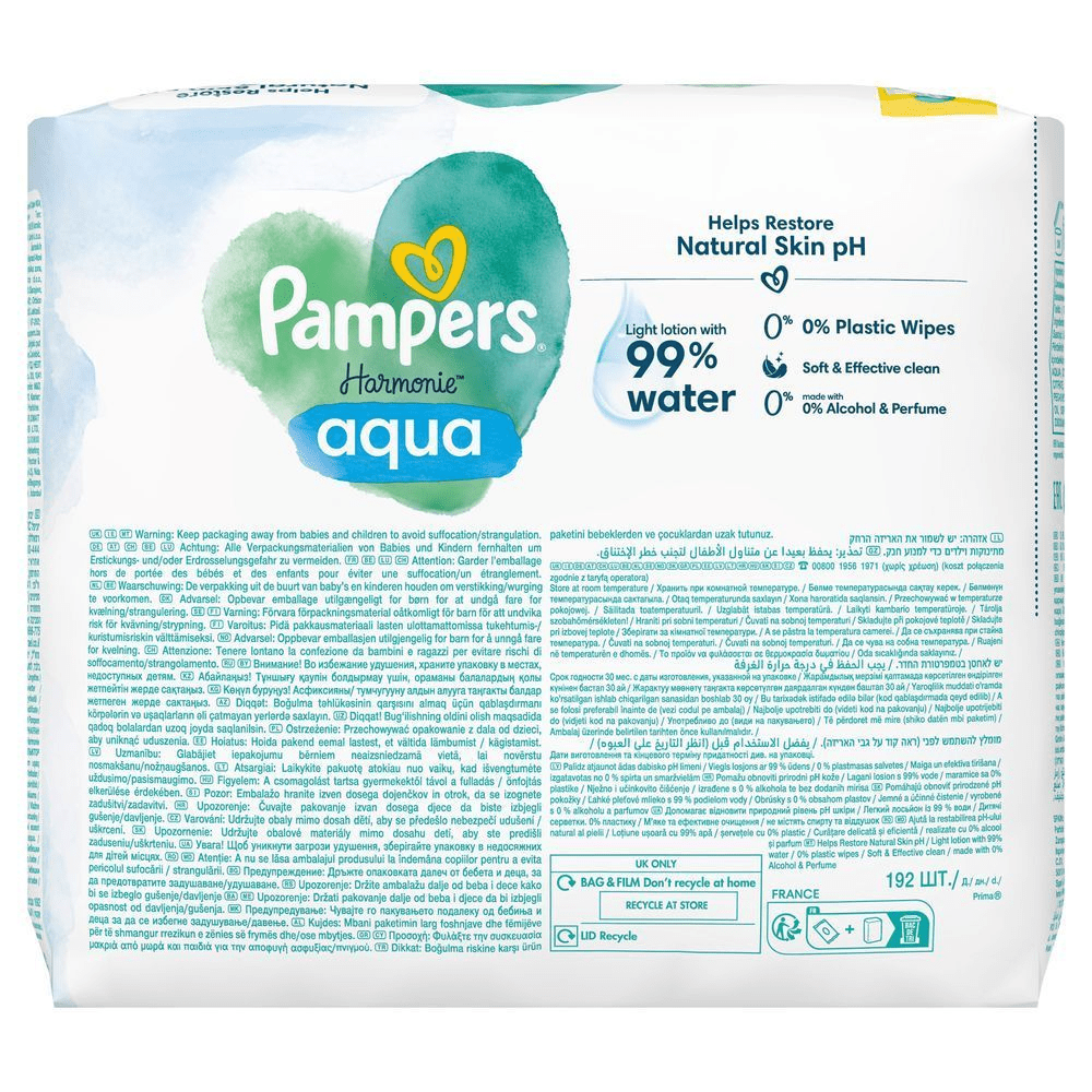 Bild: Pampers Harmonie Aqua Feuchttücher 4x48 