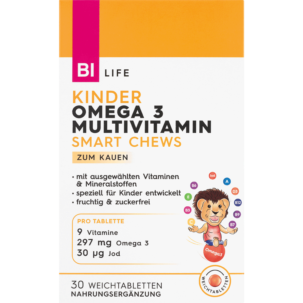 Bild: BI LIFE Kinder Omega 3 Multivitamin Smart Chews 