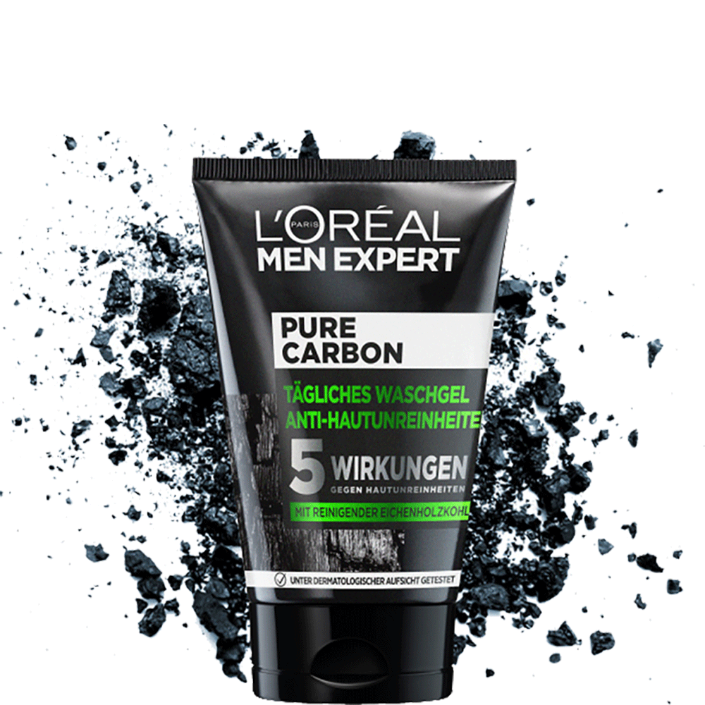 Bild: L'ORÉAL PARIS MEN EXPERT Pure Carbon Waschgel Anti-Hautunreinheiten 