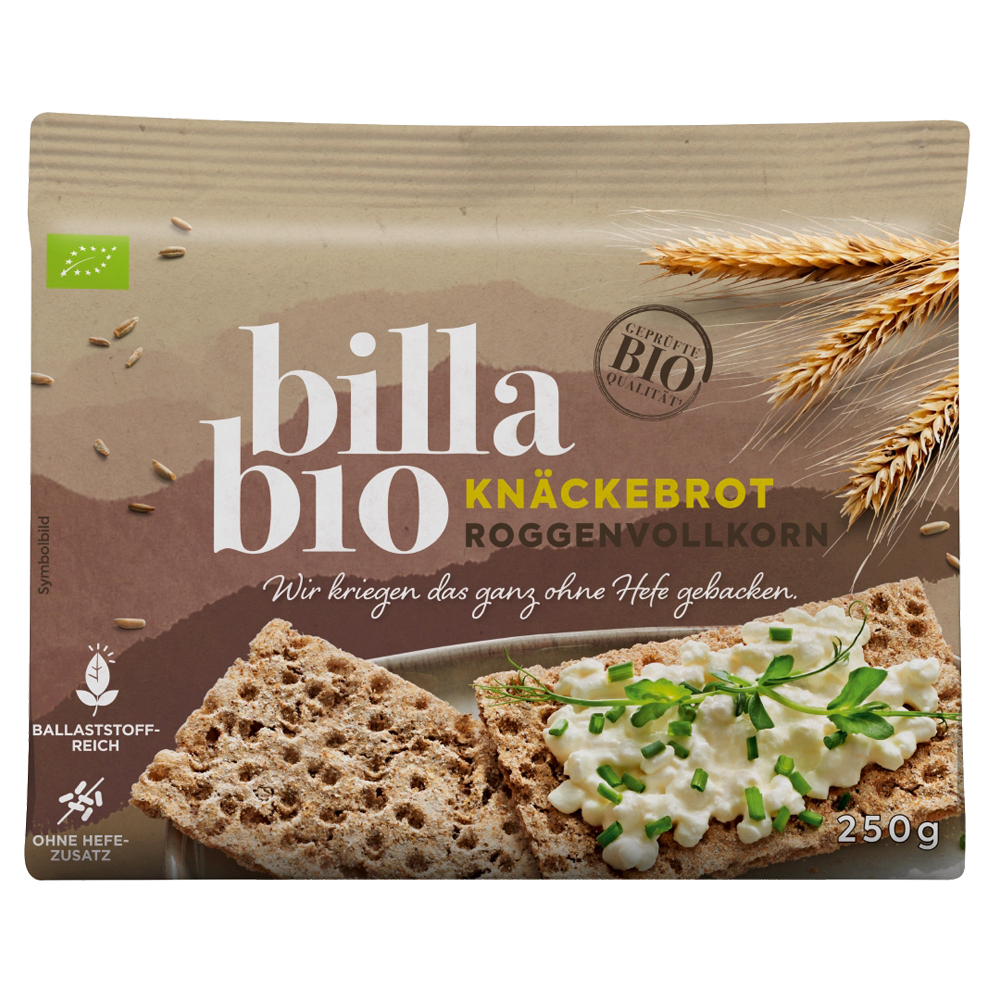 Bild: Billa Bio Knäckebrot Roggenvollkorn 250g 