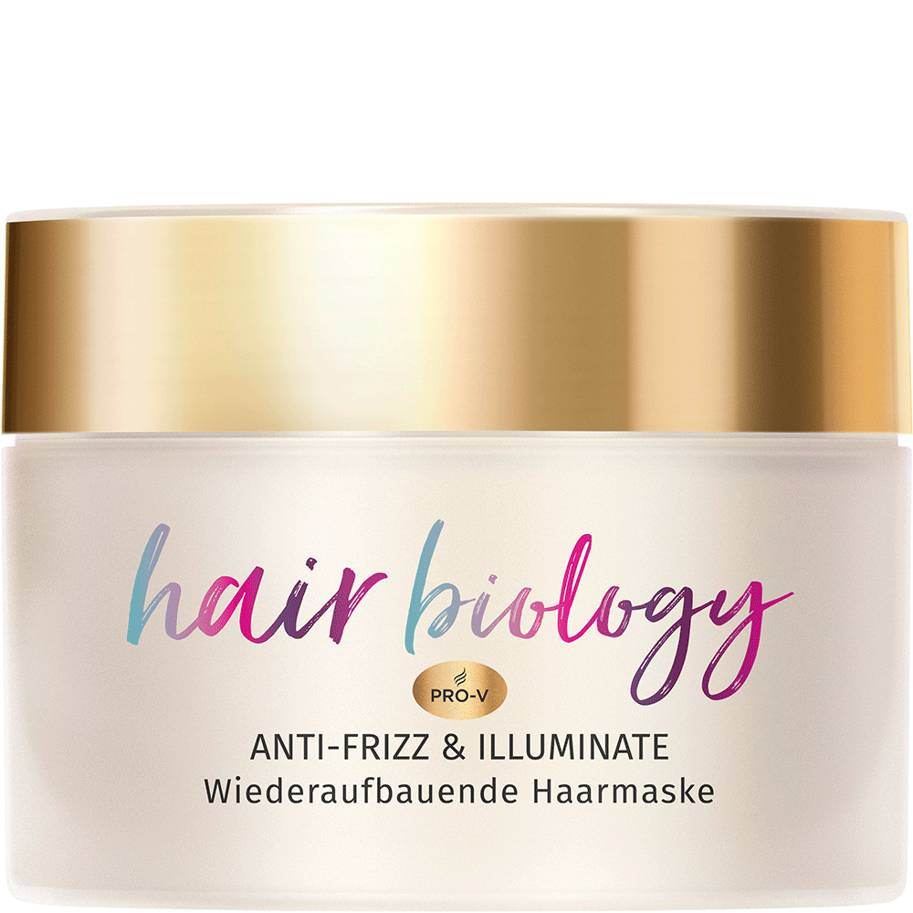 Bild: hair biology Anti-Frizz & Illuminate Haarmaske 