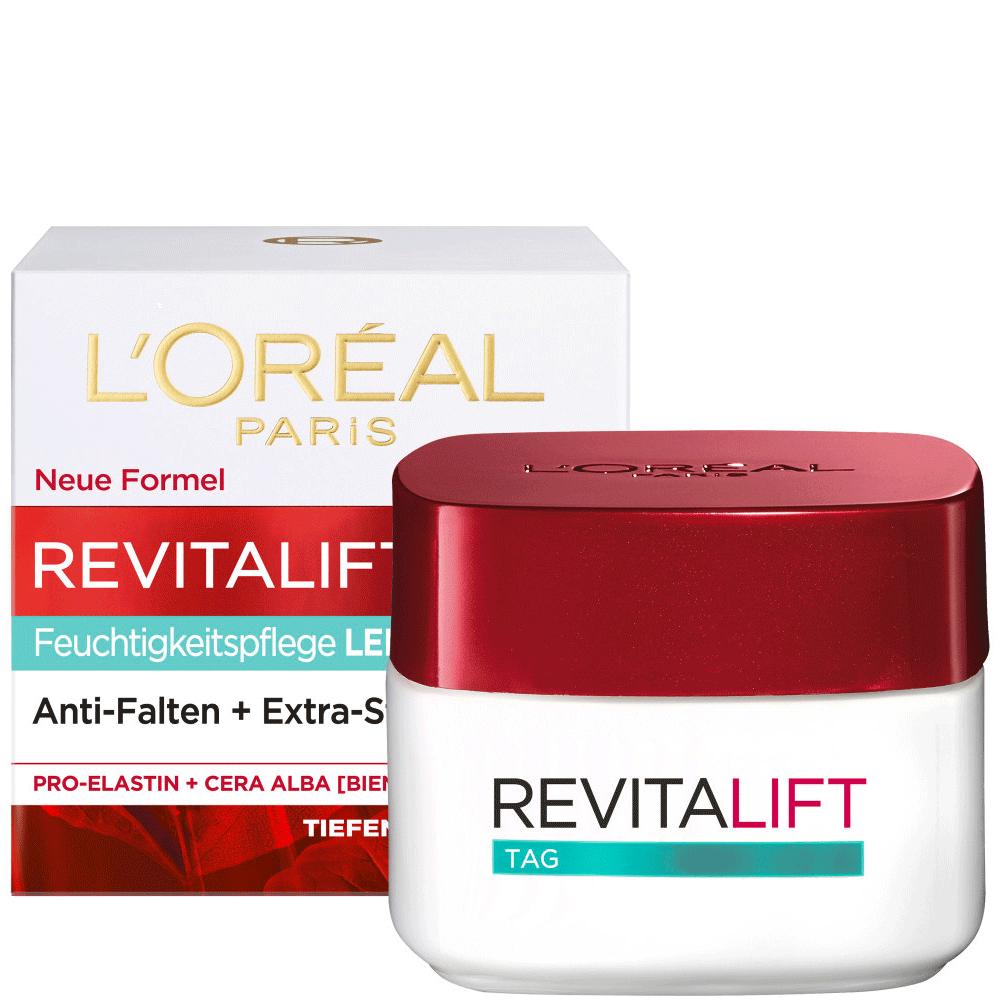 Bild: L'ORÉAL PARIS Revitalift Feuchtigkeitspflege leichte Textur Anti-Falten und extra Straffheit 