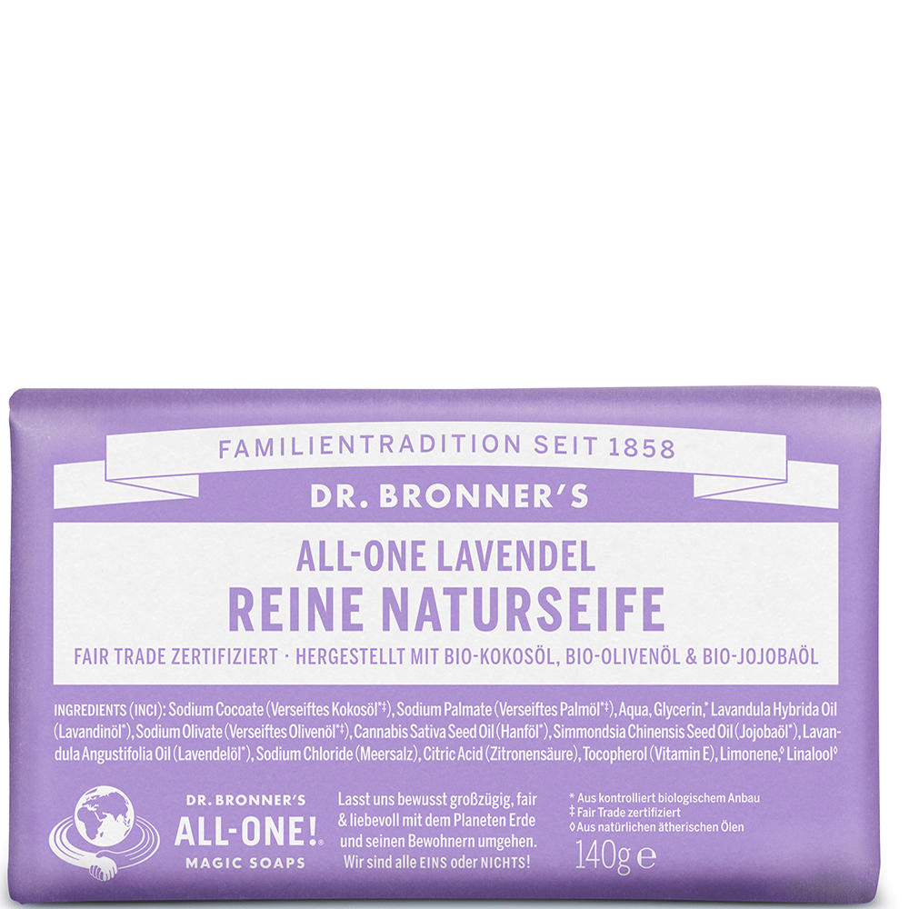 Bild: Dr. Bronner's Seifenstück Lavendel 