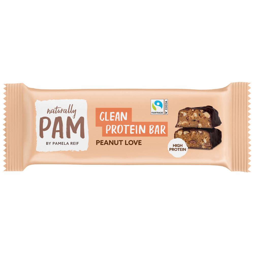 Bild: Naturally PAM by Pamela Reif Clean Protein Bar Peanut Love 