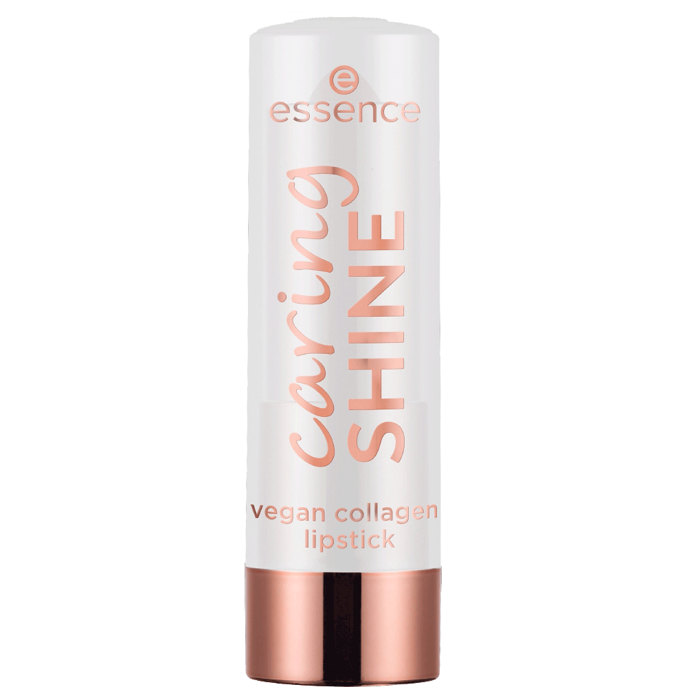 Bild: essence Shine vegan Collagen Lipstick My Way