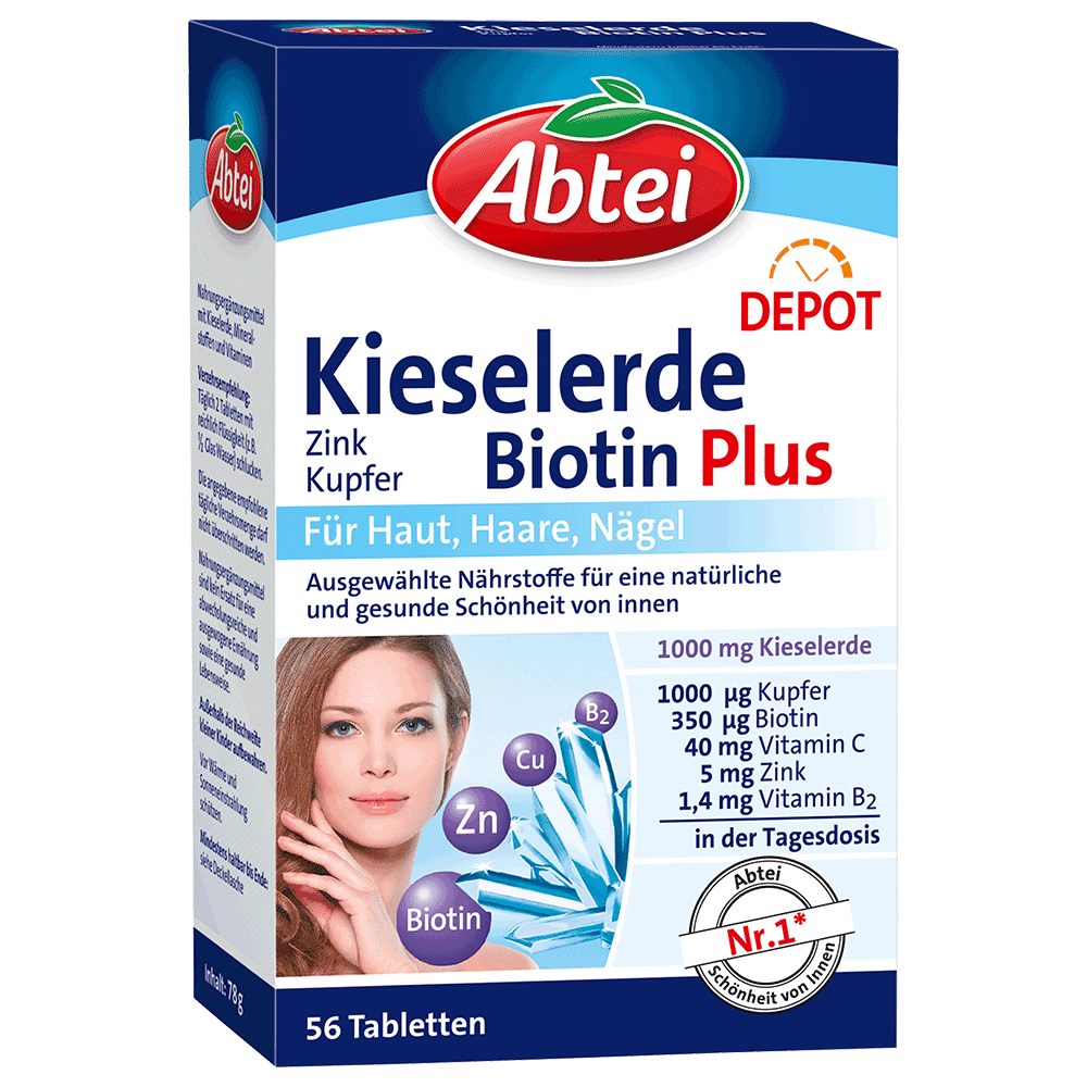 Bild: Abtei Kieselerde Biotin Plus Depot 