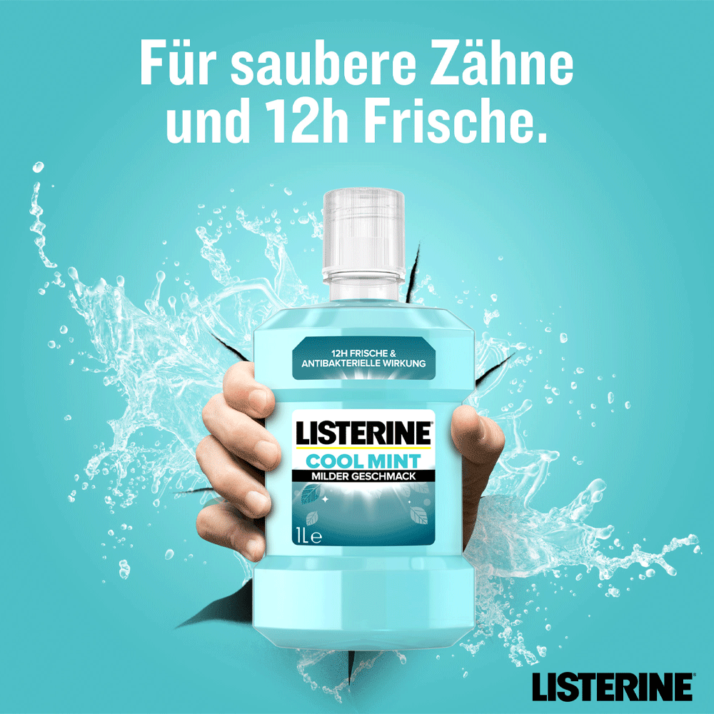 Bild: LISTERINE Mundspülung Cool Mint Mild Milder Geschmack 