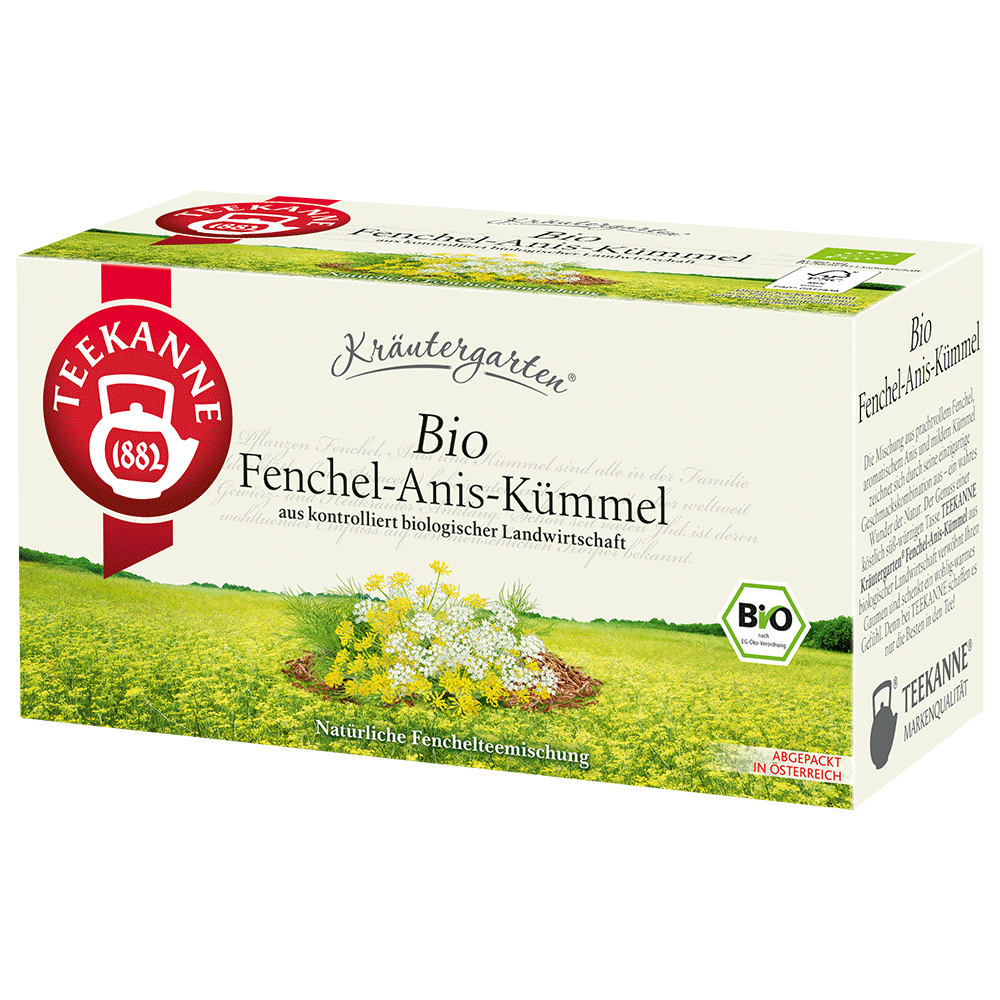 Bild: TEEKANNE Bio Tee Fenchel-Anis-Kümmel 