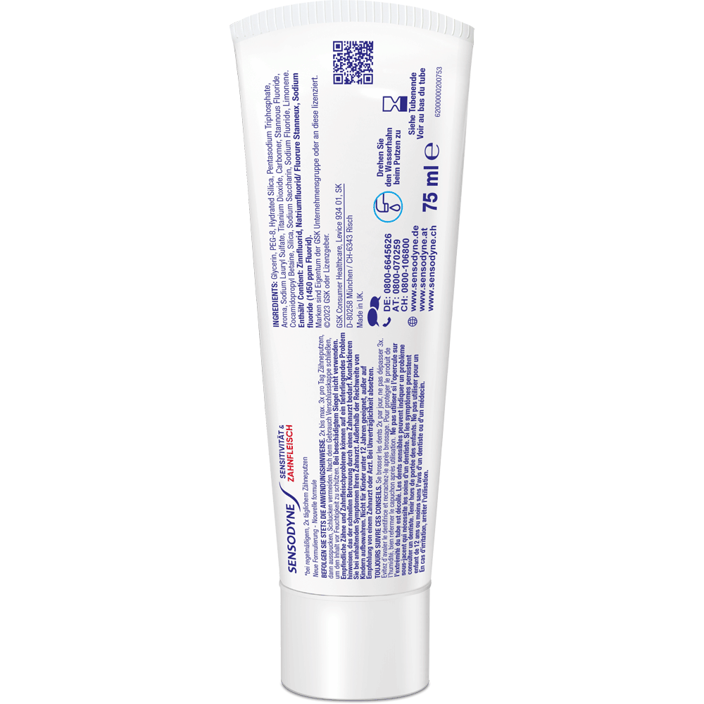 Bild: SENSODYNE Zahncreme Sensitivität & Zahnfleisch 