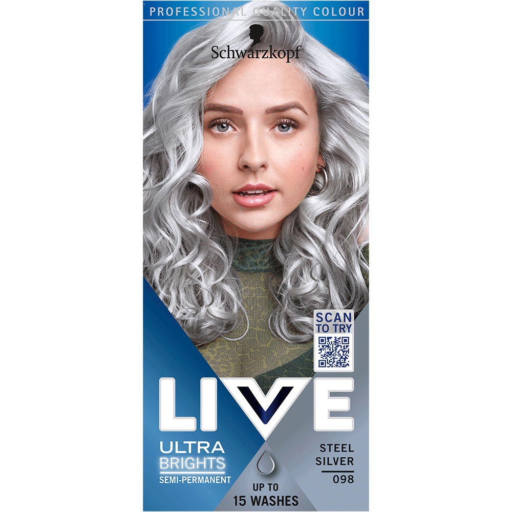 Bild: Schwarzkopf Live Ultra Brights or Pastel Haarfarbe Steel Silver