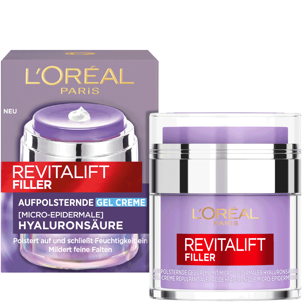 Bild: L'ORÉAL PARIS Revitalift Filler Gesichtsgel Hyaluronsäure 