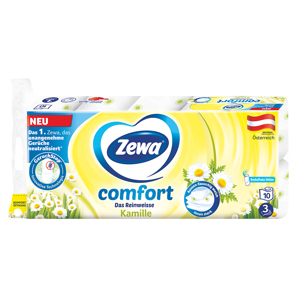 Bild: Zewa Comfort Toilettenpapier Kamille 