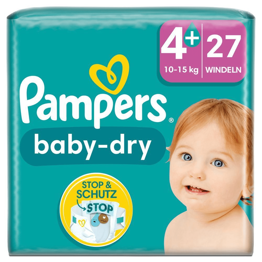 Bild: Pampers Baby-Dry Größe 4+, 10kg - 15kg 