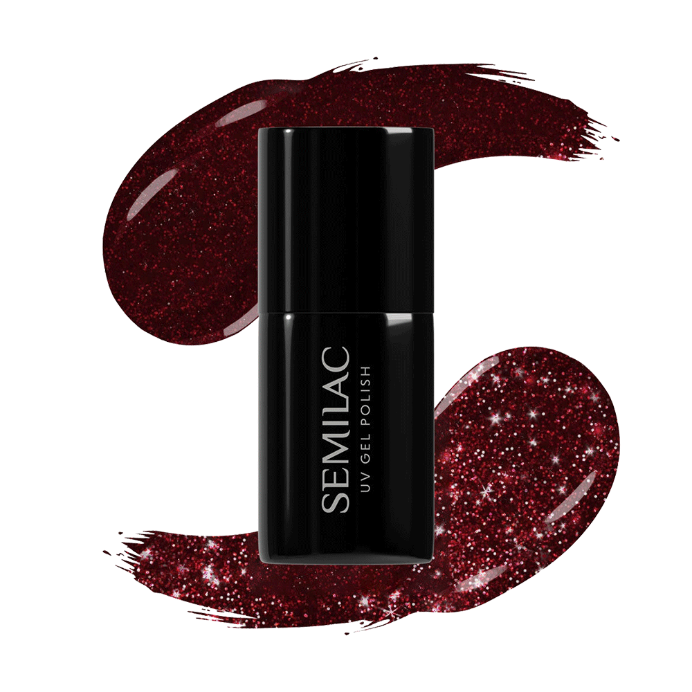 Bild: Semilac UV Nagellack Sparkling Black Cherry