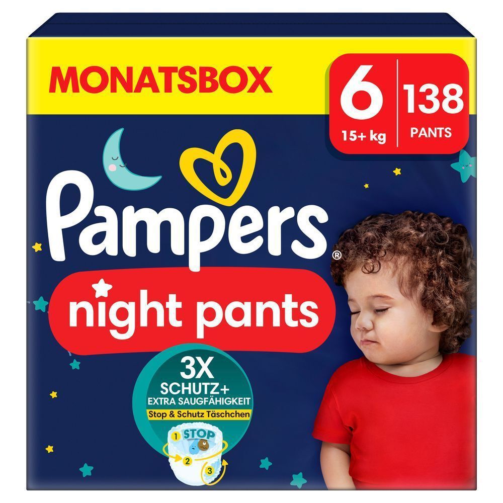 Bild: Pampers Night Pants Größe 6, 15kg+, Monatsbox 