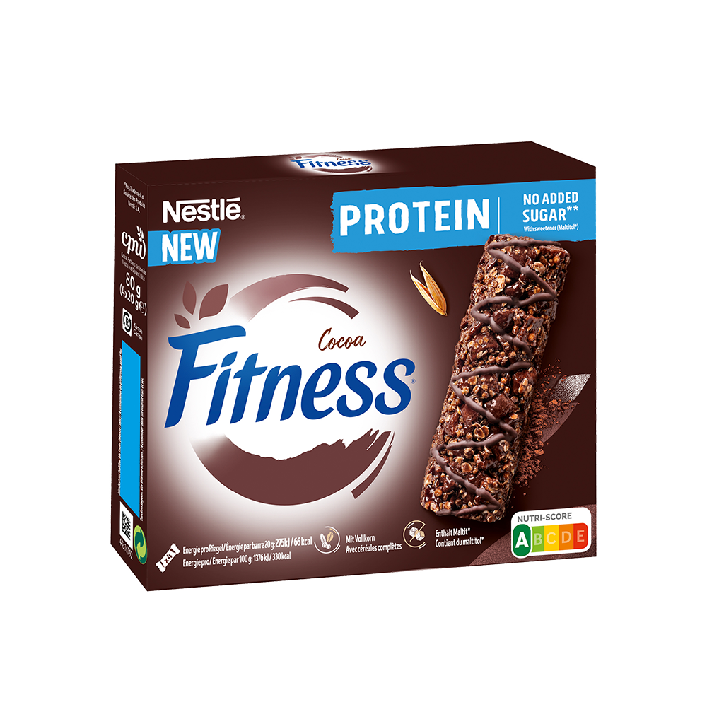 Bild: Nestlé Fitness Protein Riegel Cocoa 