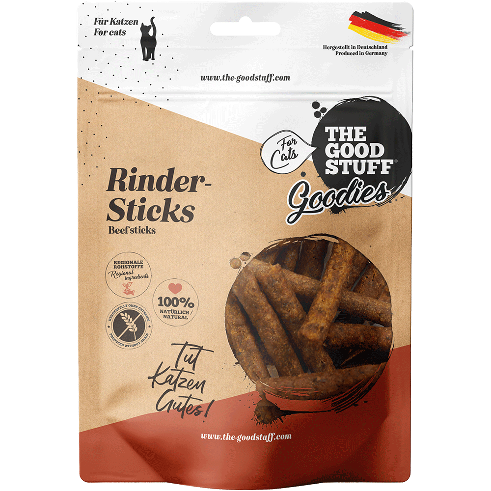 Bild: The Goodstuff for Cats Goodies Rindersticks 