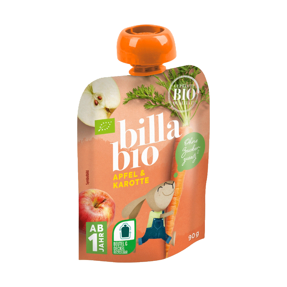 Bild: Billa Bio Quetschie Apfel Karotte 