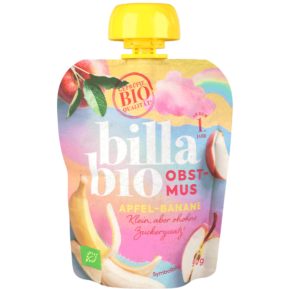 Bild: Billa Bio Quetschie Apfel Banane 