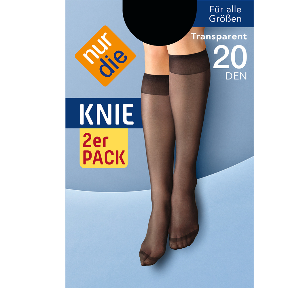 Bild: nur die Knie 2er Pack 20 DEN schwarz