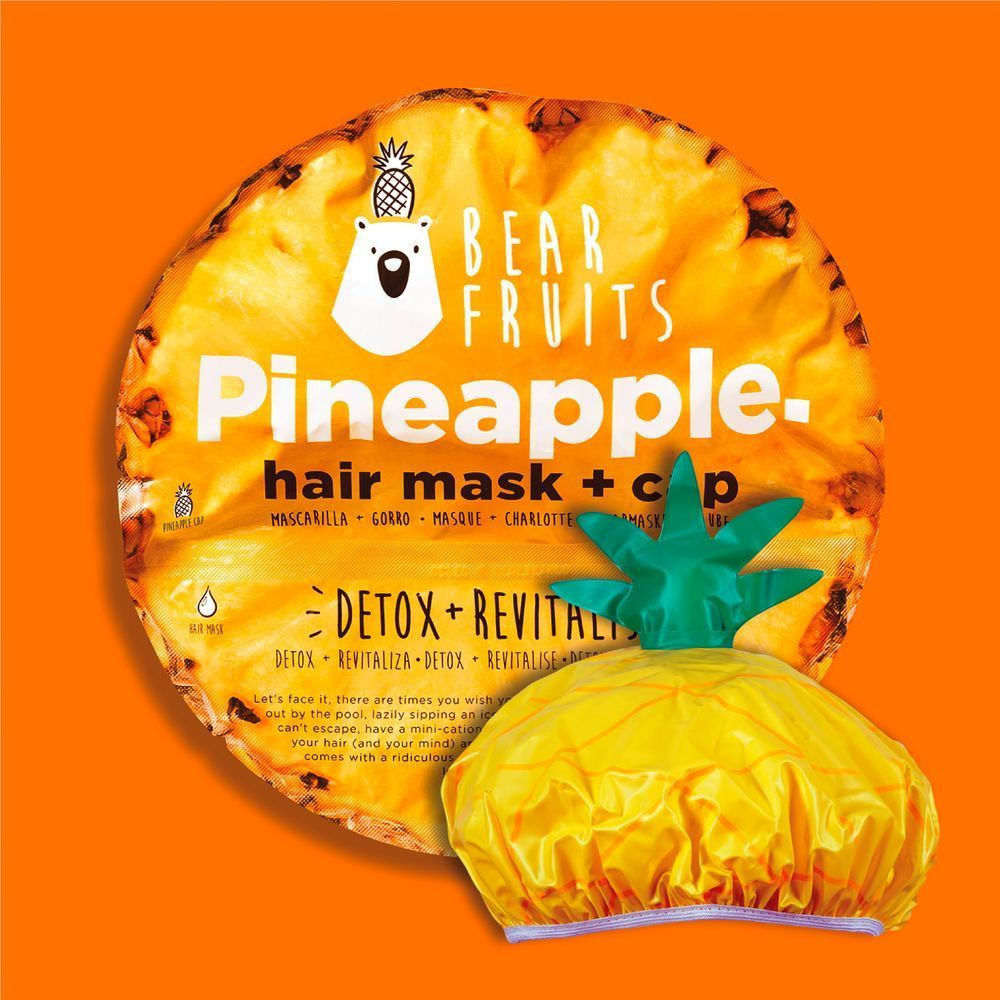 Bild: Bear Fruits Pineapple Haarmaske mit Haube 