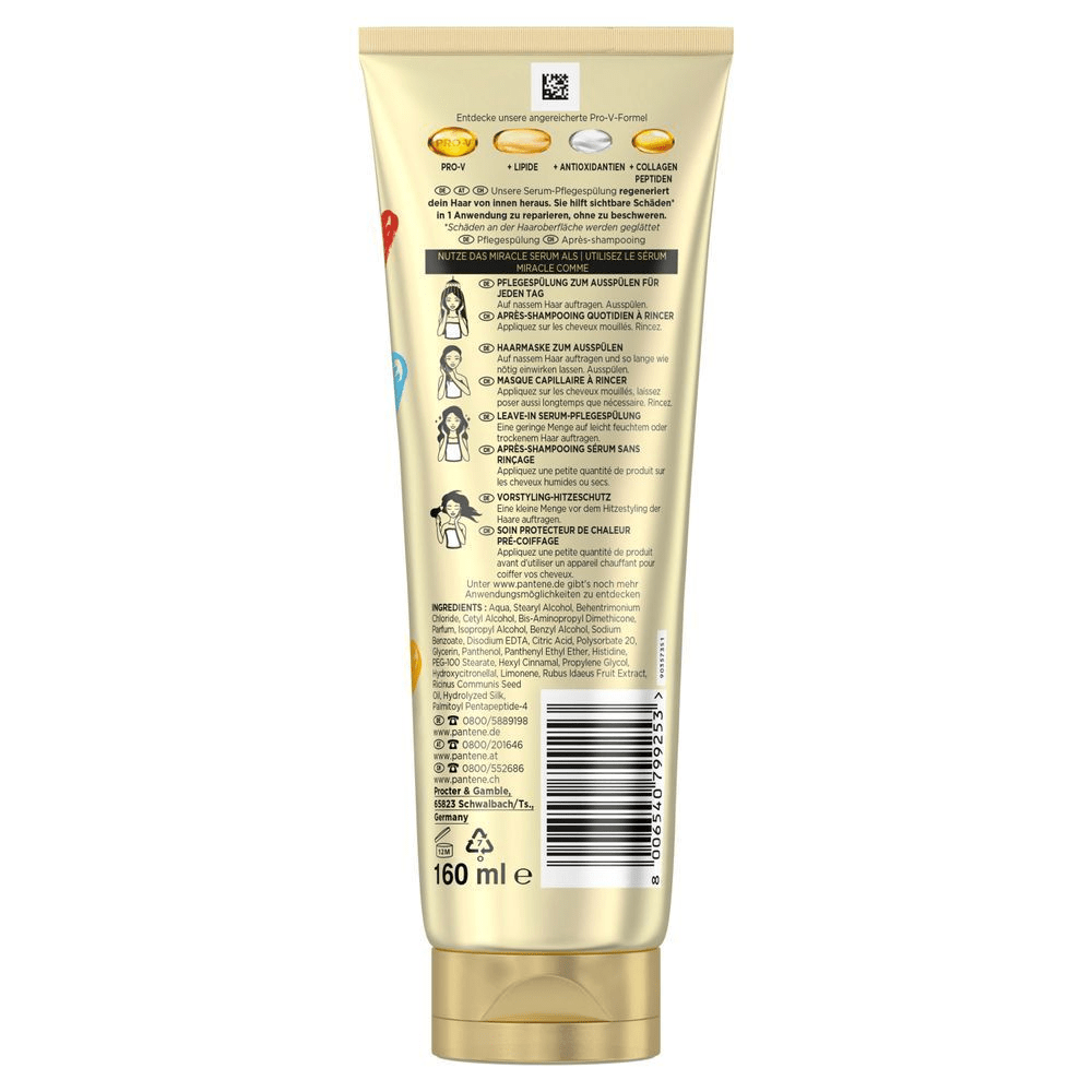 Bild: PANTENE PRO-V PPro-V x Moschino Repair & Care Miracle Serum Pflegespülung & Intensivkur 