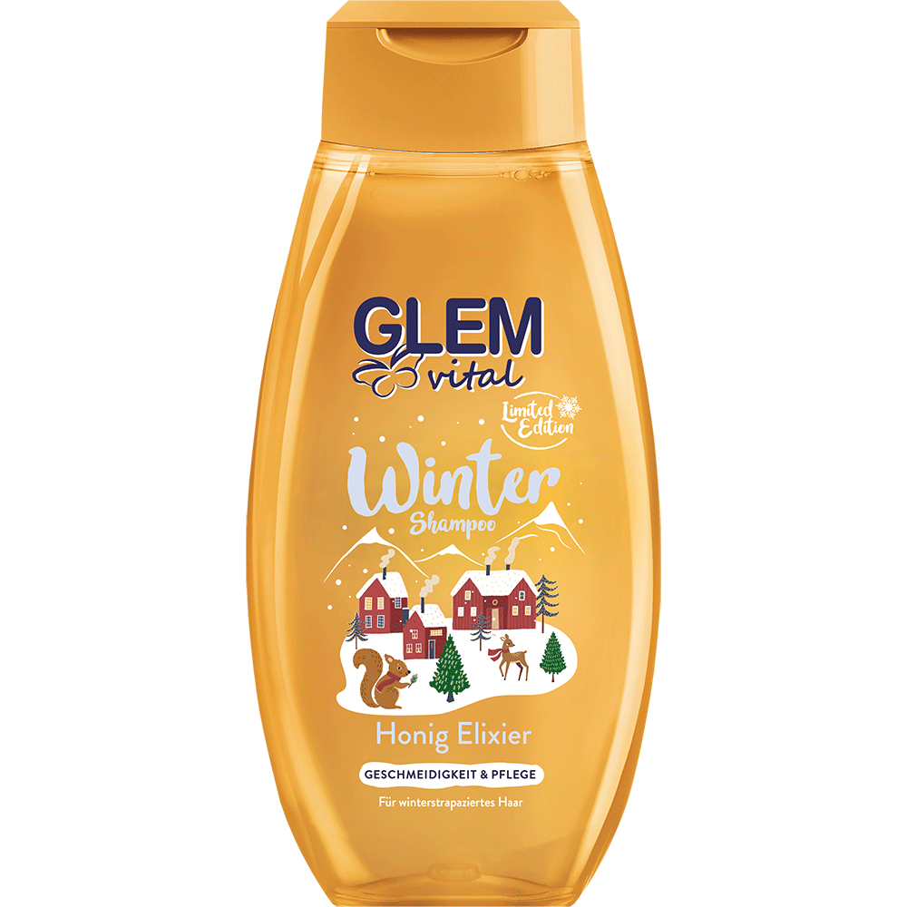 Bild: GlemVital Shampoo Winter Edition Honig Elixier 