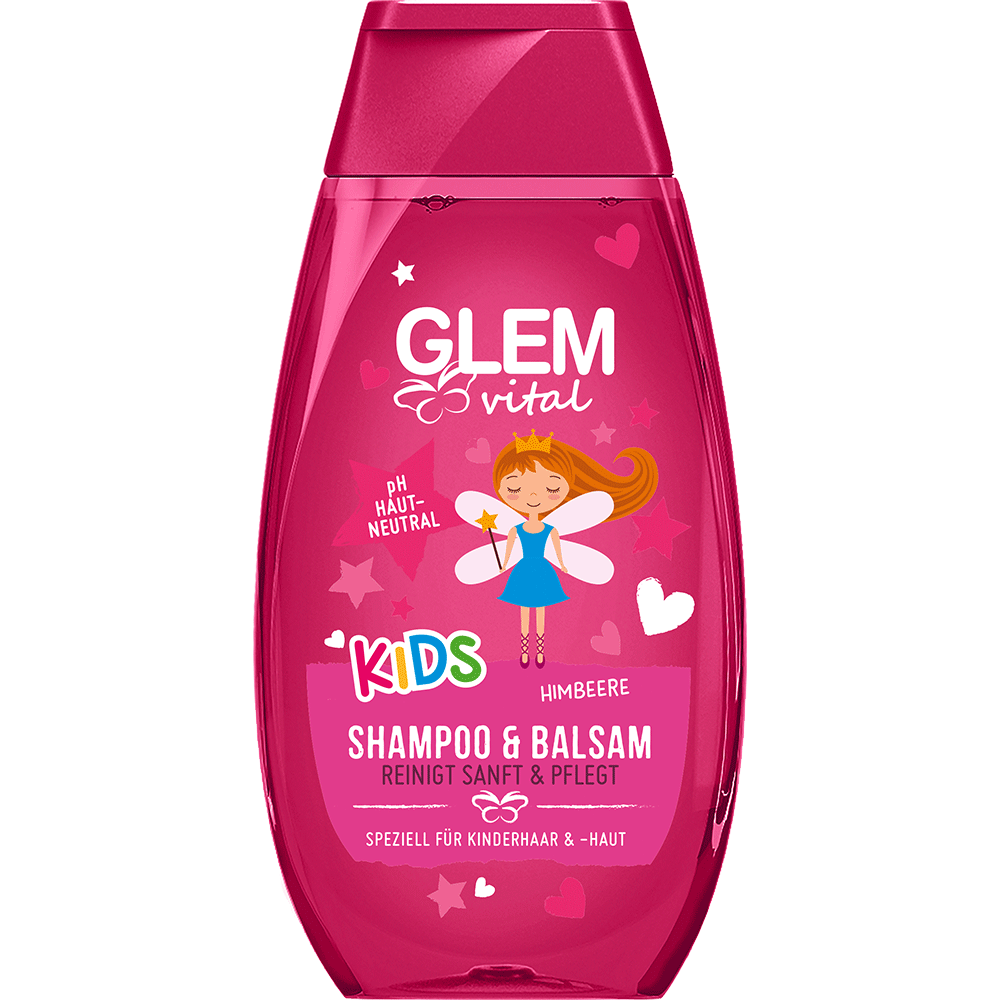 Bild: GlemVital Kids Shampoo und Balsam Himbeere 