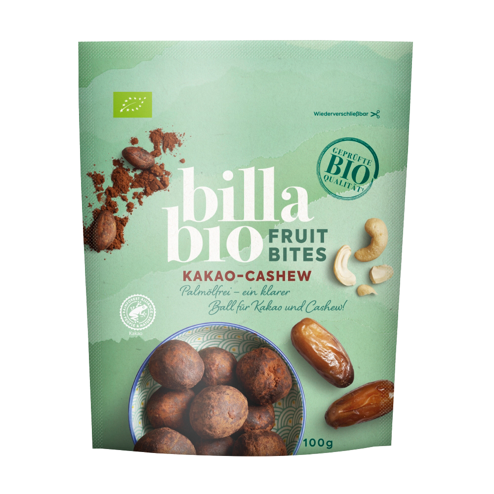 Bild: Billa Bio Fruitbites Kakao Cashew 