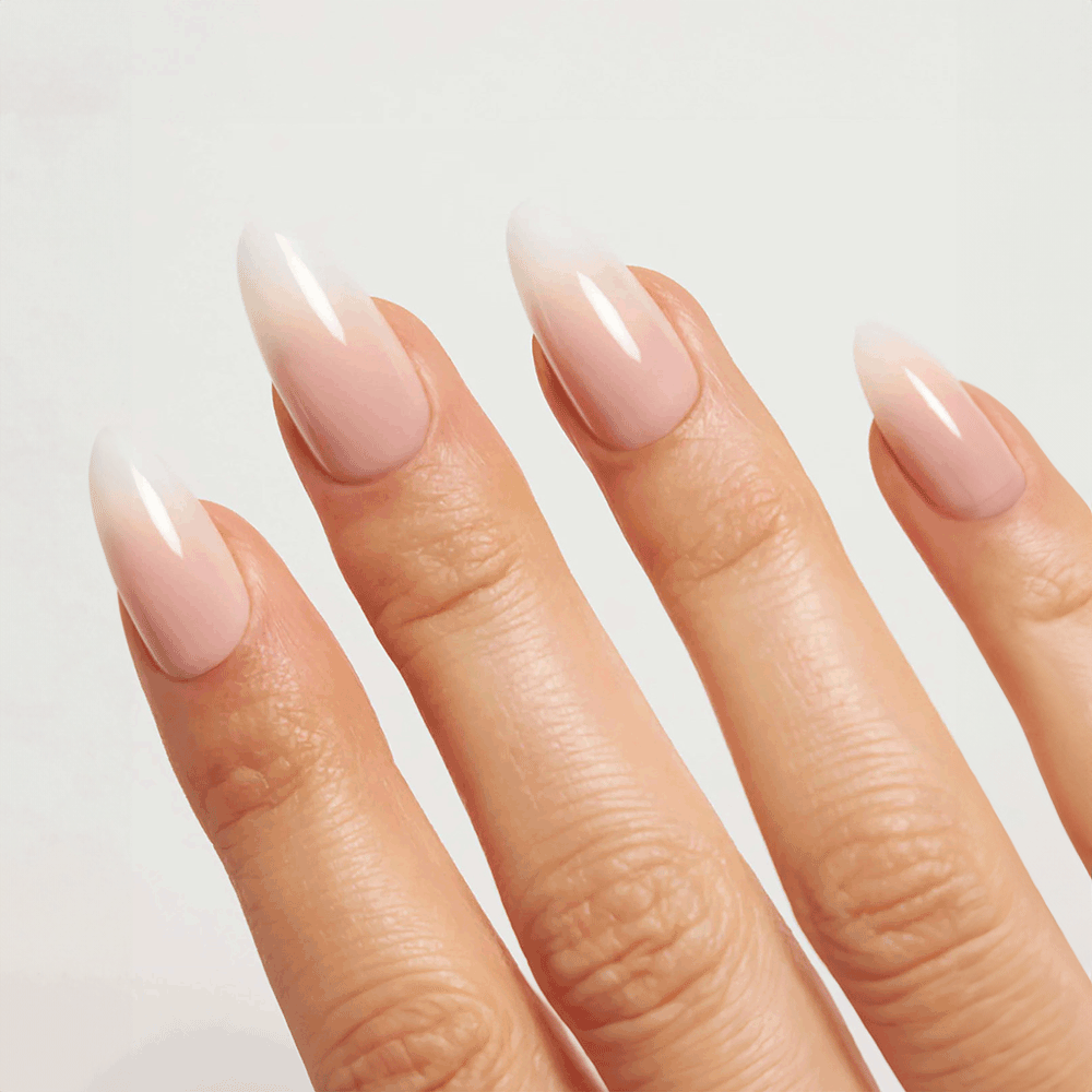 Bild: DOONAILS Soft Gel Press Ons Medium Almond Babyboomer