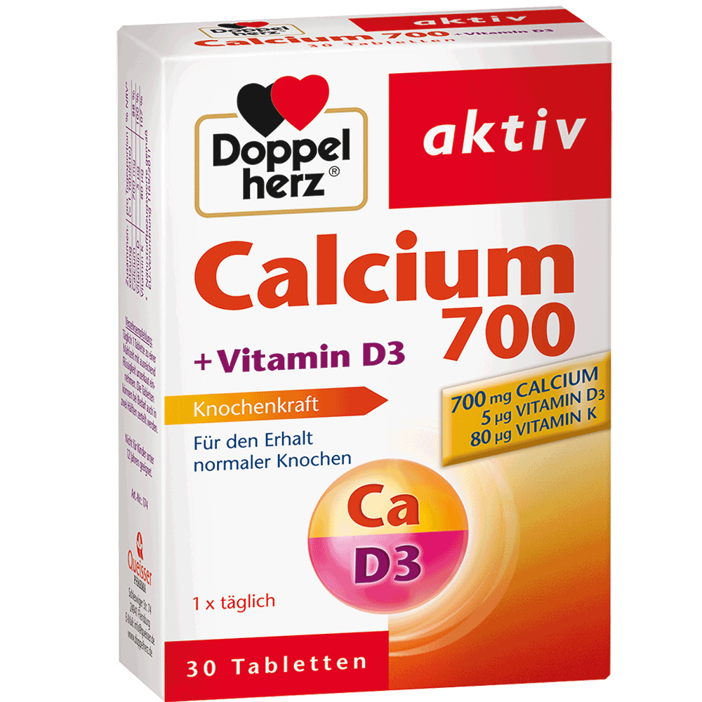 Bild: DOPPELHERZ Calcium 700 Tabletten 