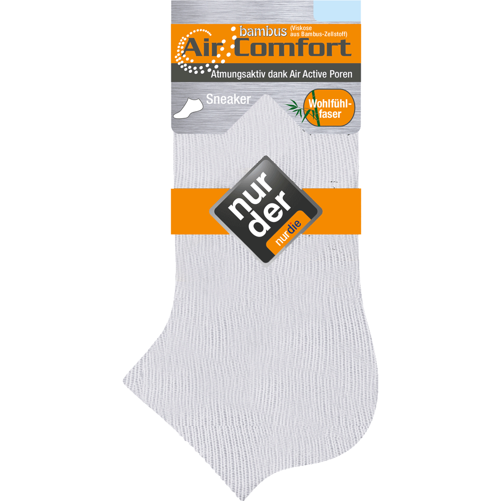 Bild: NUR DER Herren Bambus Air Comfort Sneaker Socken weiß