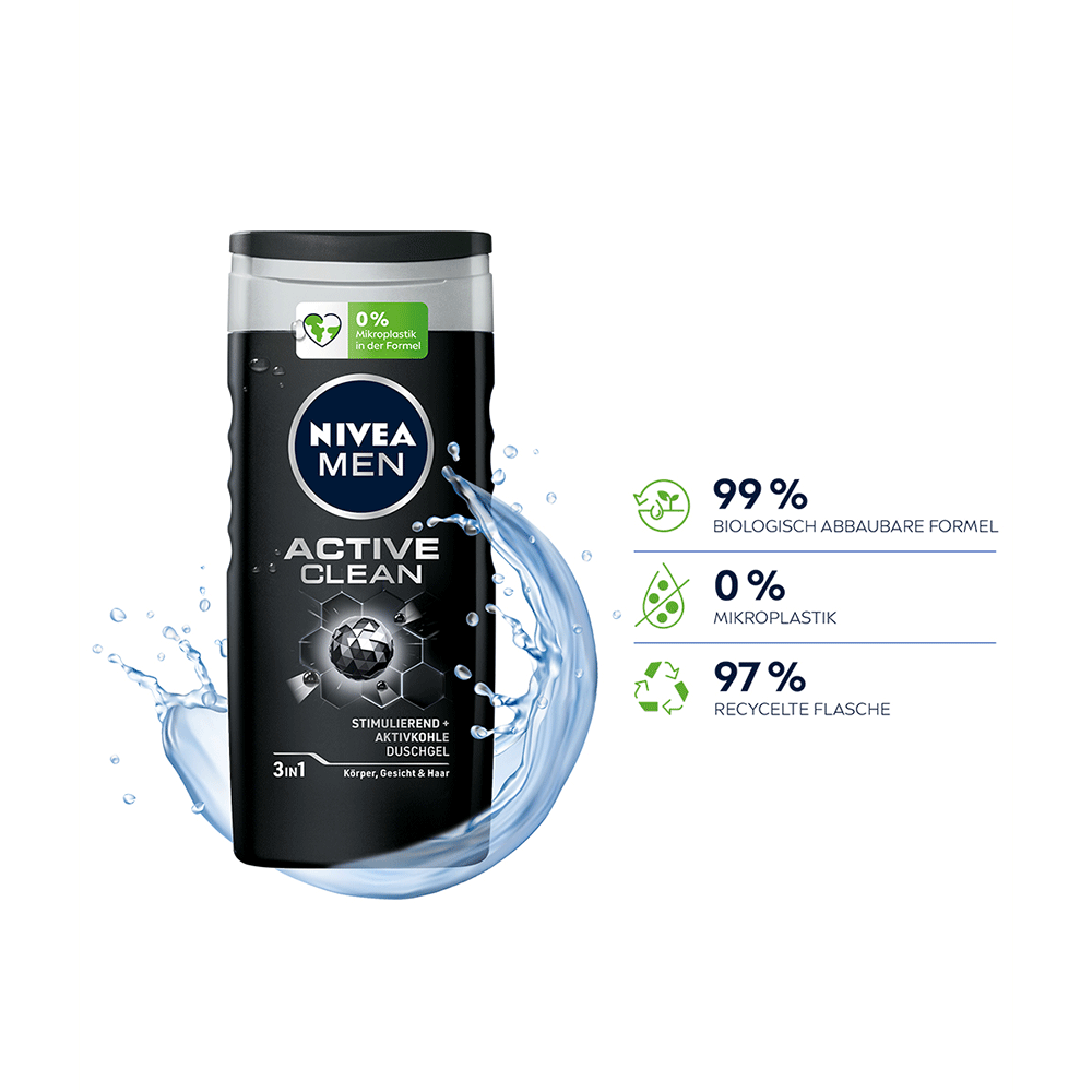 Bild: NIVEA MEN 3in1 Duschgel Active Clean 