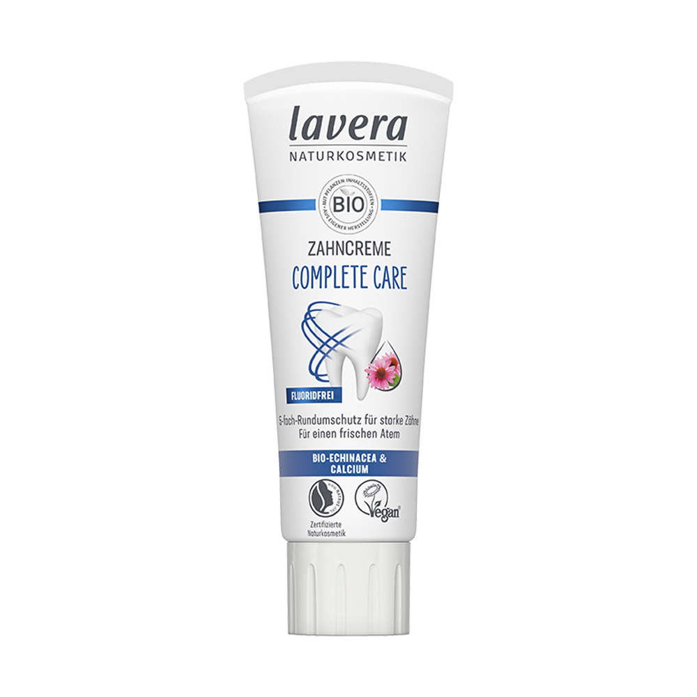 Bild: lavera Zahnpasta Complete Care Fluoridfrei 