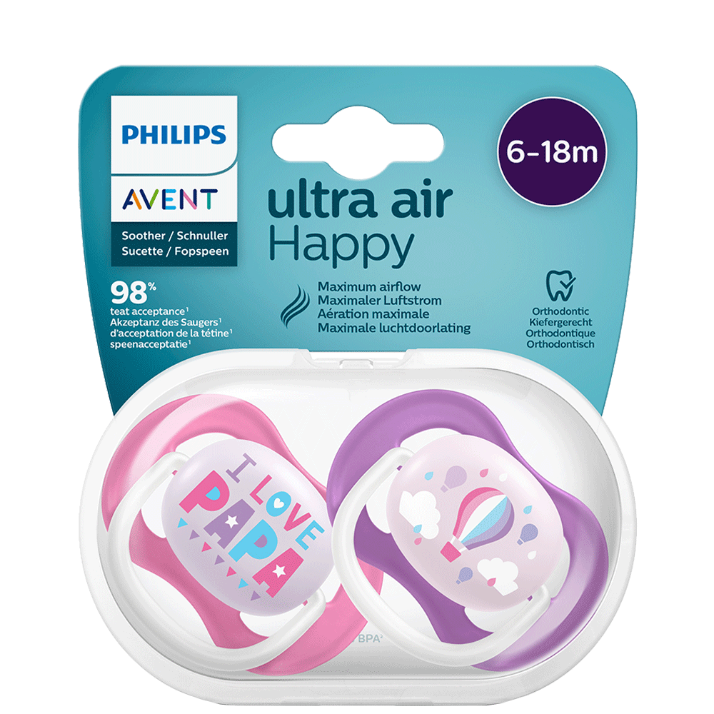 Bild: PHILIPS AVENT Schnuller Ultra Air Happy 6-18M 