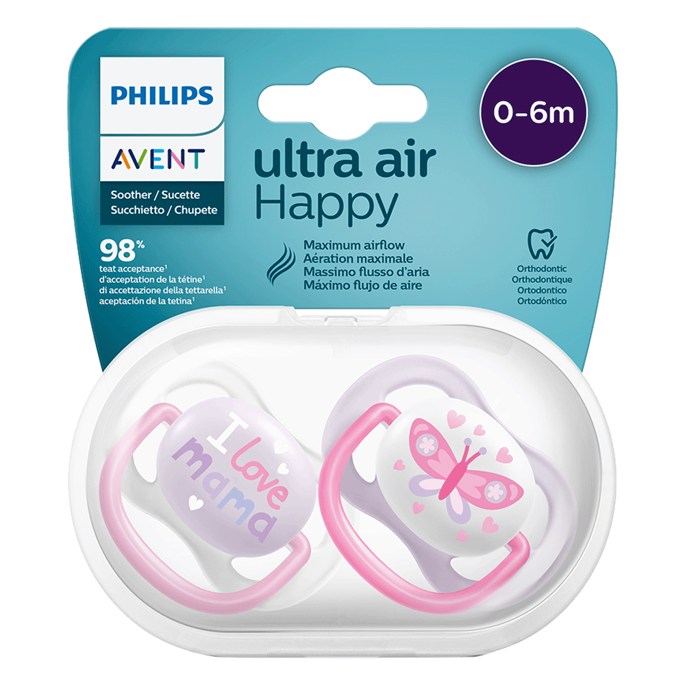 Bild: PHILIPS AVENT Schnuller Ultra Air Happy 0-6M 