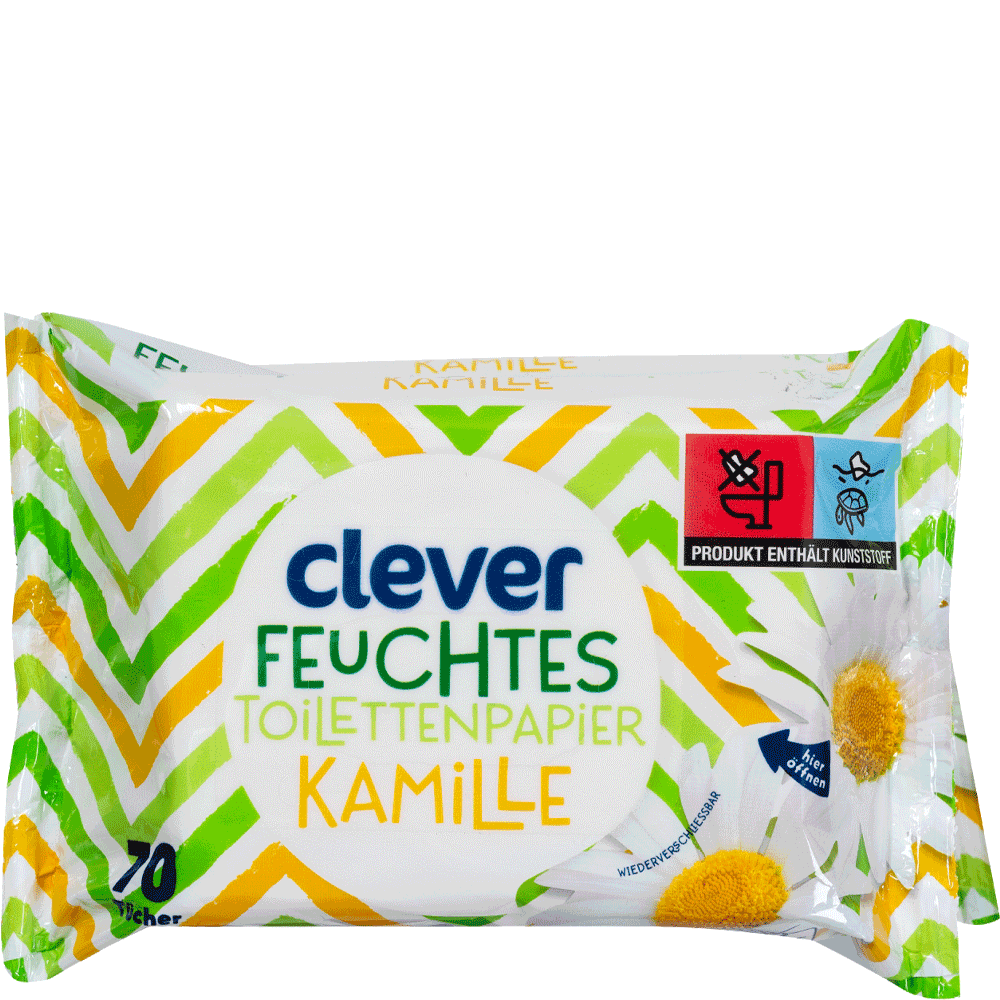 Bild: clever Feuchtes Toilettenpapier Kamille 