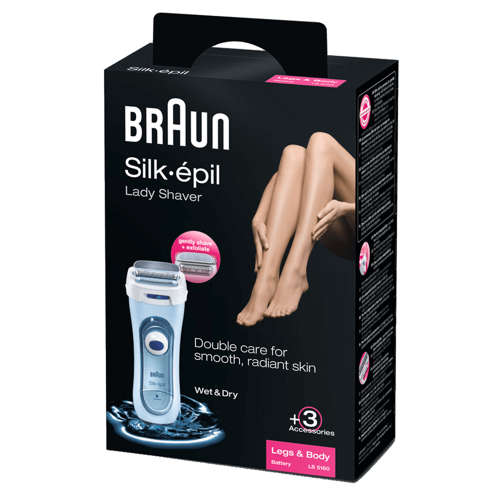 Bild: Braun Lady Shaver 5-160 – 3-In-1 Rasierer, Trimmer- Und Peeling-System, Wet&Dry 