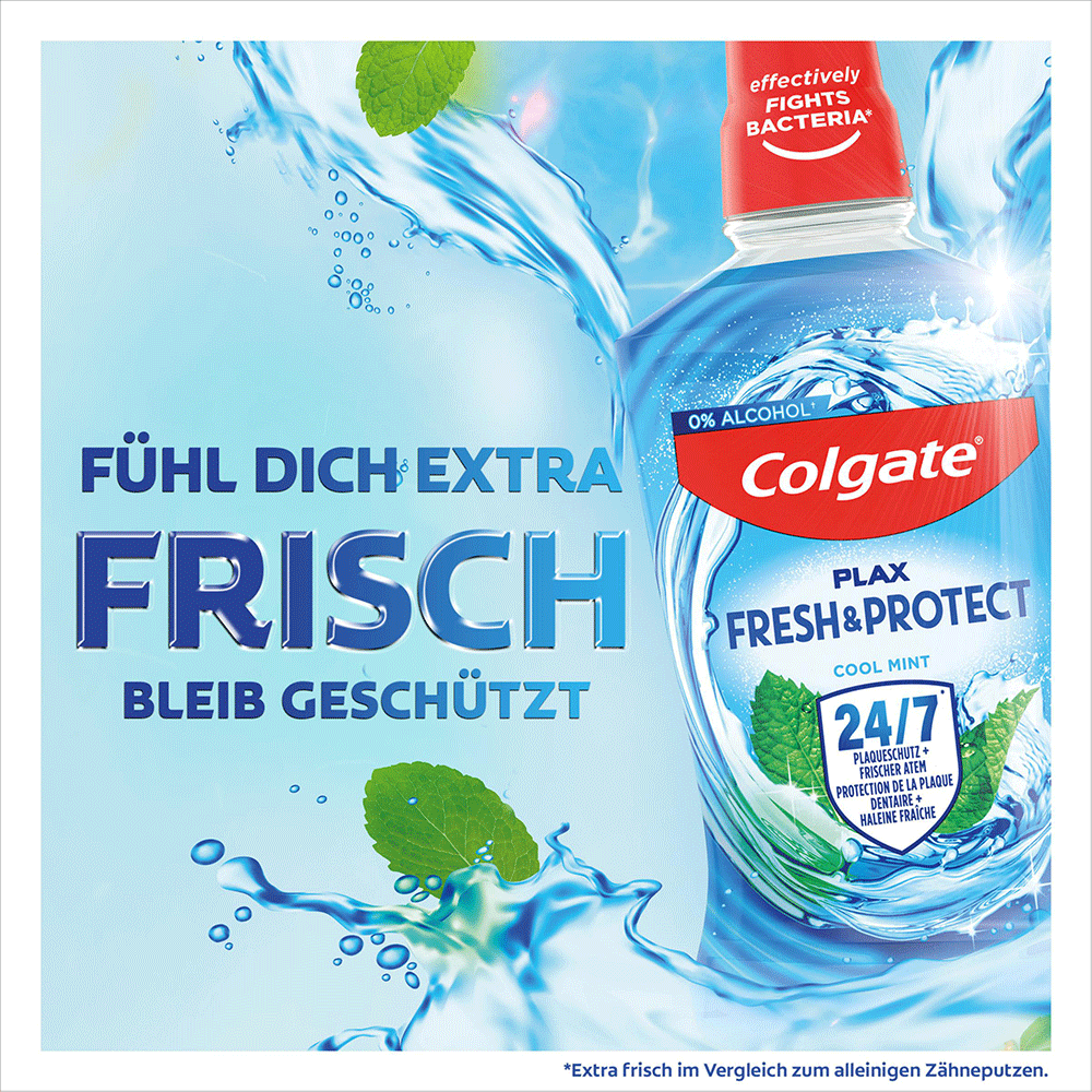 Bild: Colgate Mundspülung Plax Fresh and Protect Cool Mint 