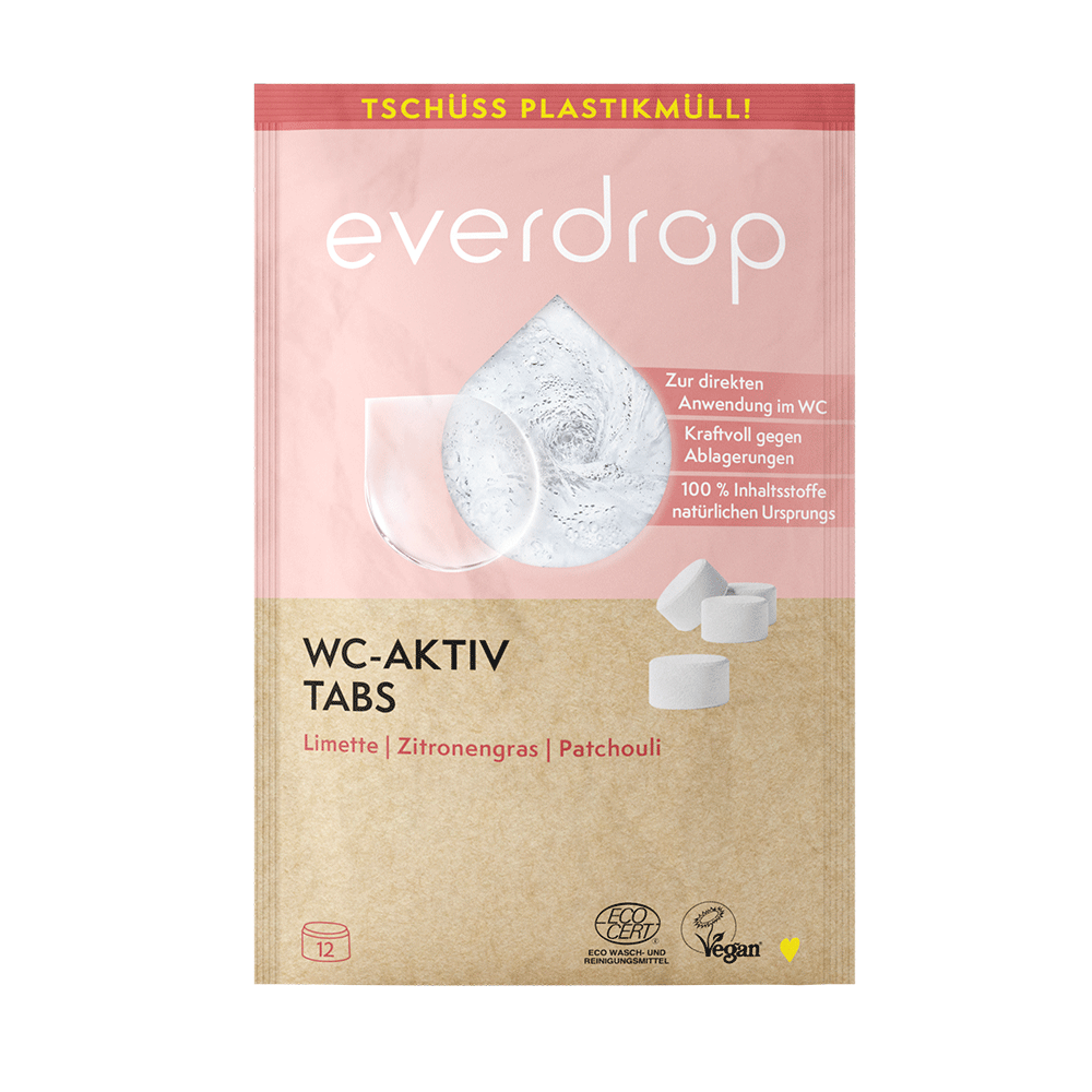 Bild: Everdrop WC Aktiv Tabs Limette Zitronengras Patchouli 